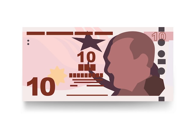 Ilustracja Wektorowa Liry Tureckiej Zestaw Pieniędzy Z Turcji Pakiet Banknotów Pieniądze Papierowe 10 Try