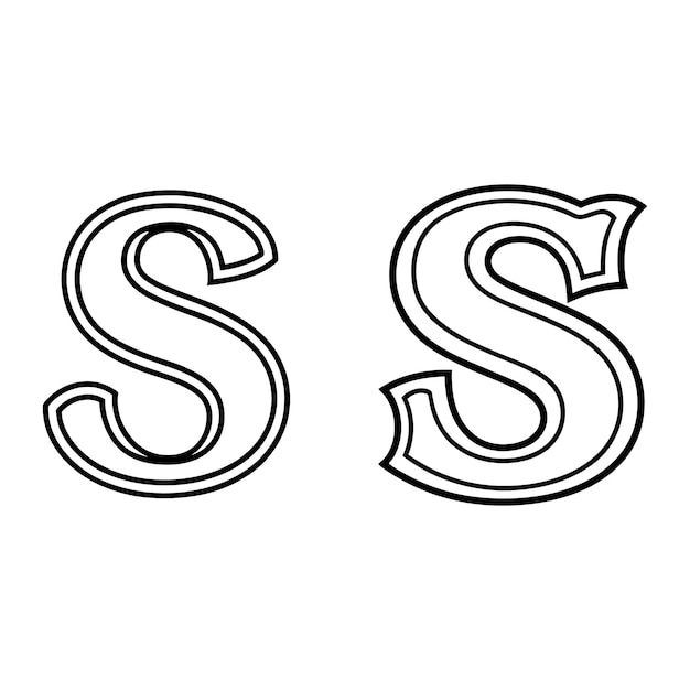 Ilustracja wektorowa litery S