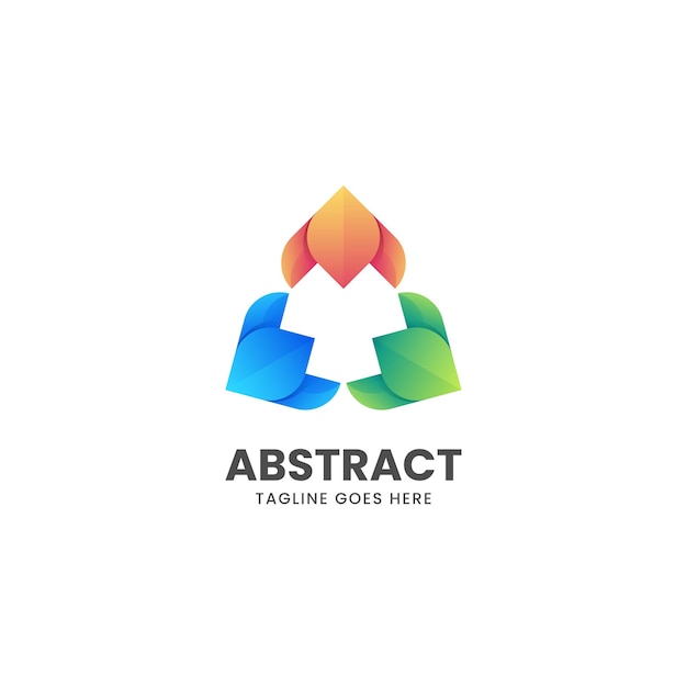 Ilustracja wektorowa logo abstrakcyjny gradient kolorowy styl
