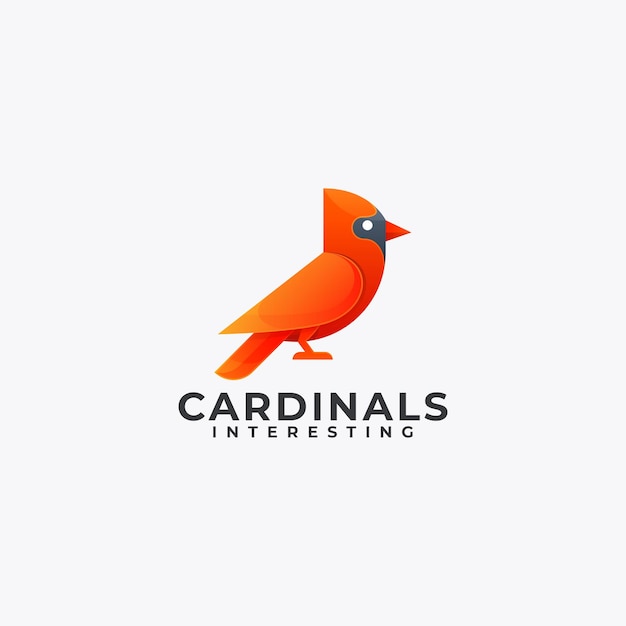 Ilustracja Wektorowa Logo Cardinals Gradient Kolorowy Styl