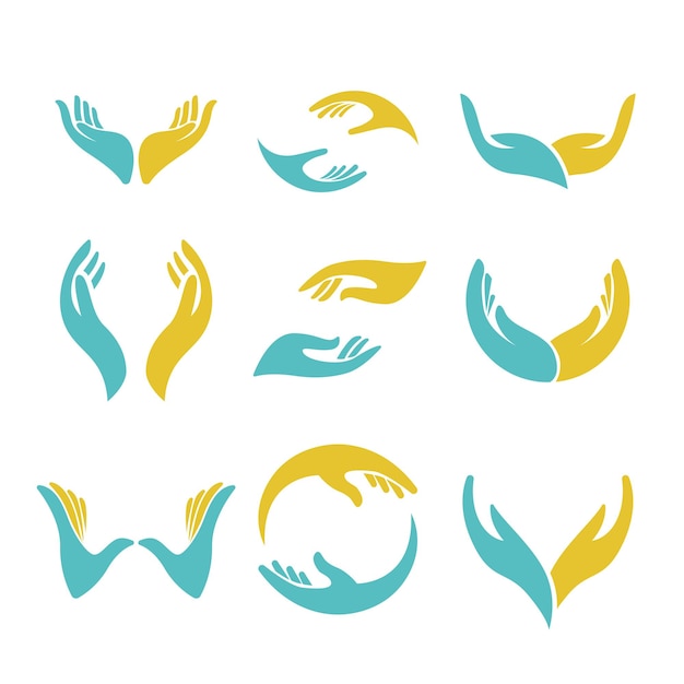Ilustracja wektorowa logo do pielęgnacji rąk