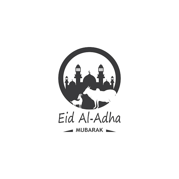 Plik wektorowy ilustracja wektorowa logo eid al adha mubarak