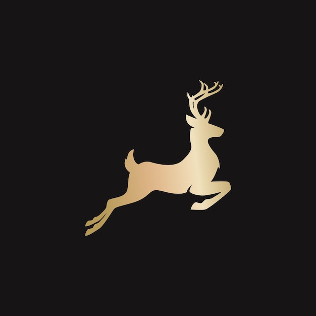 Ilustracja wektorowa logo Golden Deer