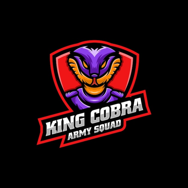 Plik wektorowy ilustracja wektorowa logo king cobra e sport i styl sportowy sport