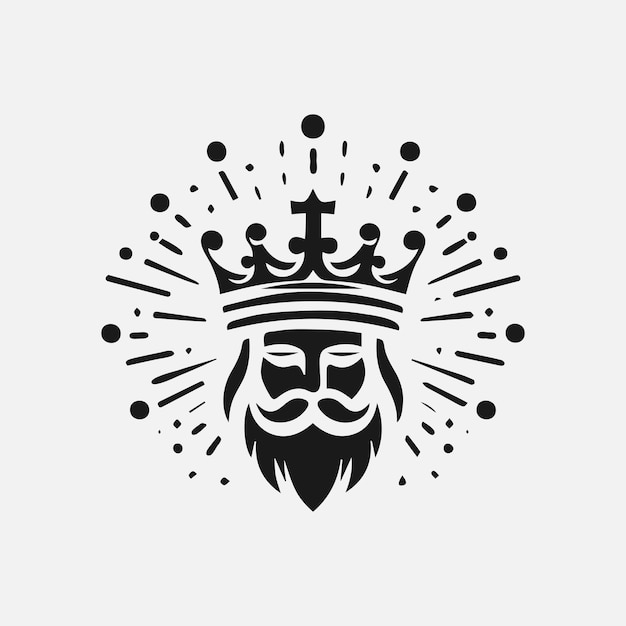 Plik wektorowy ilustracja wektorowa logo korony królewskiej logo czarno-białe