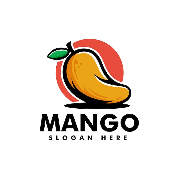 Ilustracja Wektorowa Logo Mango Prosty Styl Maskotki