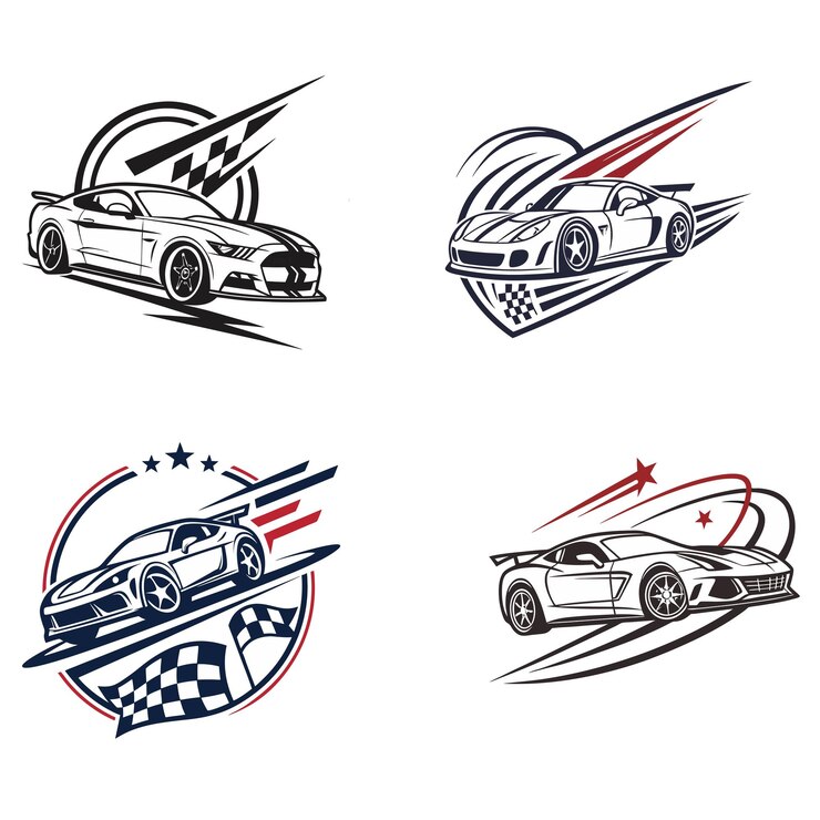 Wektor ilustracja wektorowa logo motoryzacyjnego emblemat logo samochodu