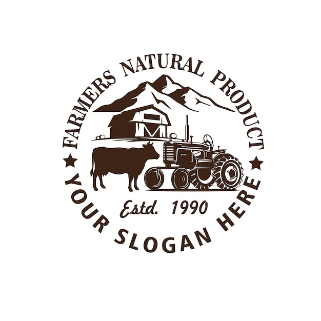 Plik wektorowy ilustracja wektorowa logo rolników