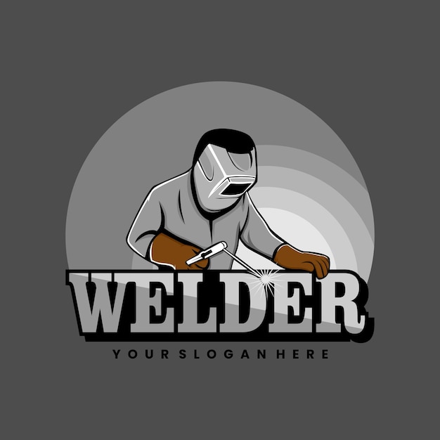 ilustracja wektorowa logo spawacza