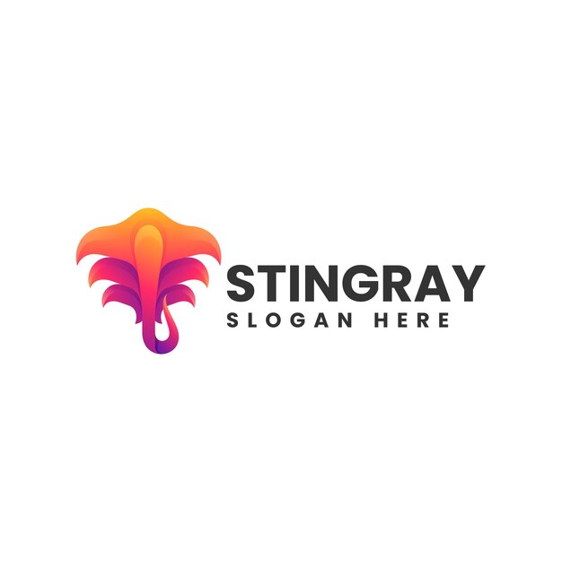 Plik wektorowy ilustracja wektorowa logo stingray gradient kolorowy styl