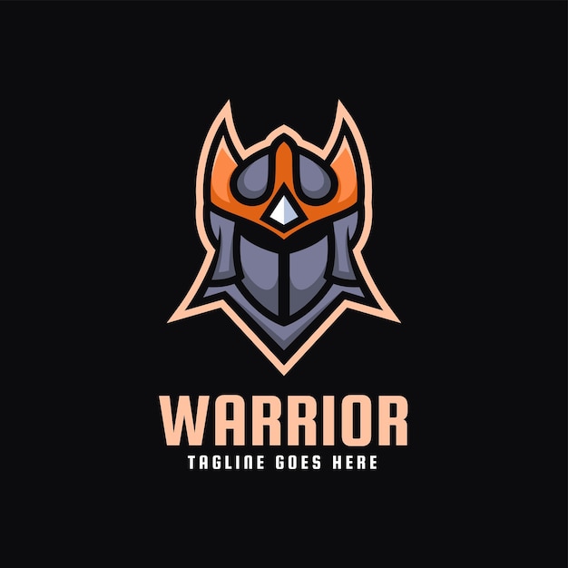 Plik wektorowy ilustracja wektorowa logo warrior simple mascot style