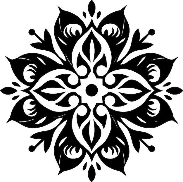 Plik wektorowy ilustracja wektorowa mandala minimalist and flat logo