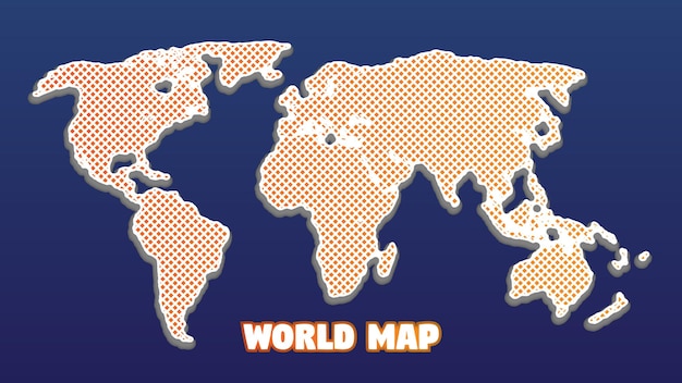 Ilustracja Wektorowa Mapy świata