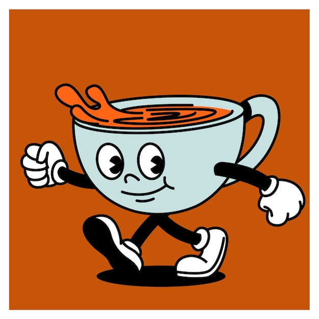 Ilustracja wektorowa maskotka kawy