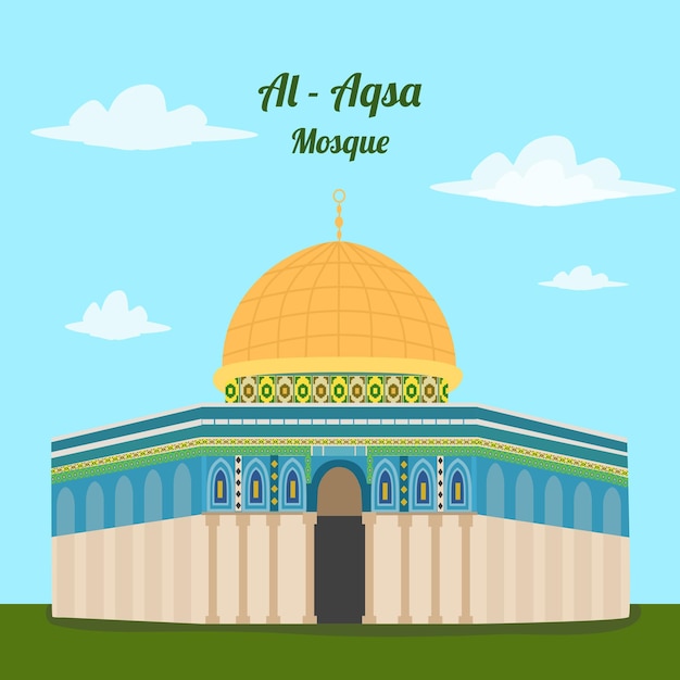 Plik wektorowy ilustracja wektorowa meczetu al aksa