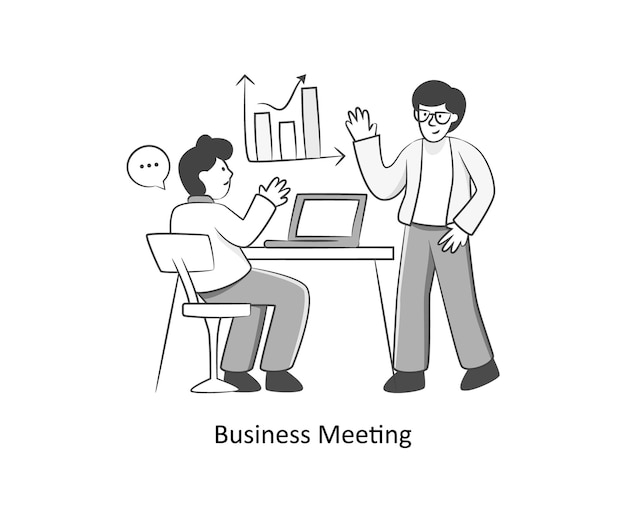 Plik wektorowy ilustracja wektorowa meeting business flat style design
