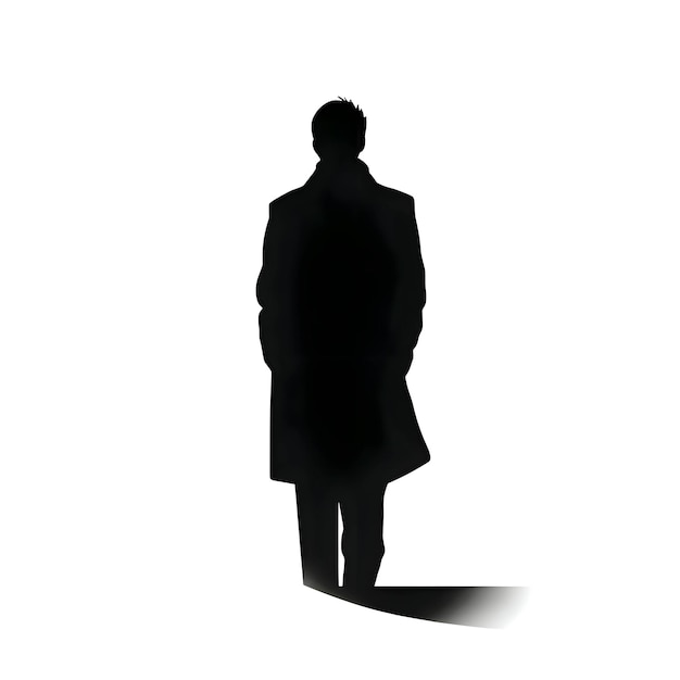 Plik wektorowy ilustracja wektorowa mężczyzny w czarnej sylwetce na czystym białym tle uchwycająca wdzięczne formy