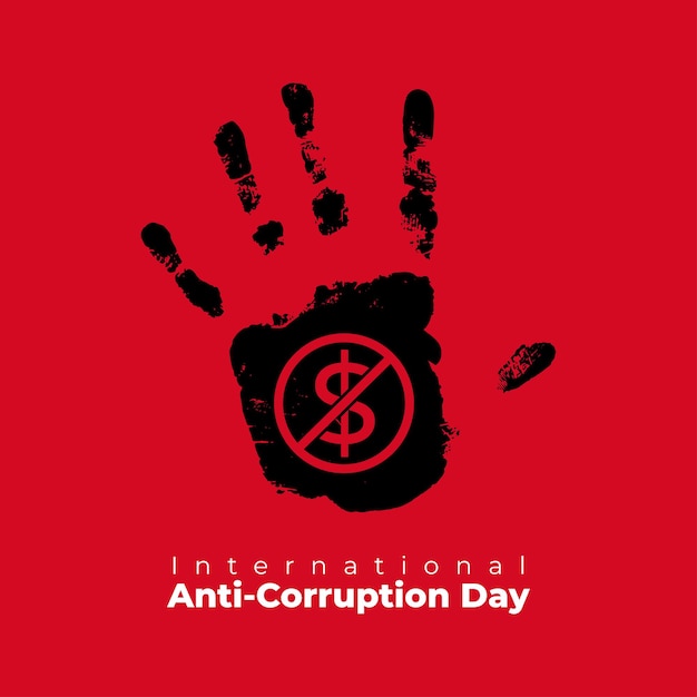 Ilustracja Wektorowa Międzynarodowego Dnia Walki Z Korupcją