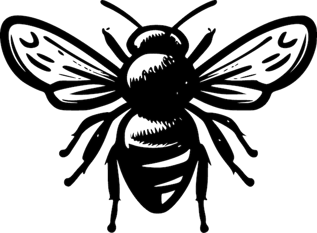 Ilustracja Wektorowa Minimalistycznego I Płaskiego Logo Pszczół