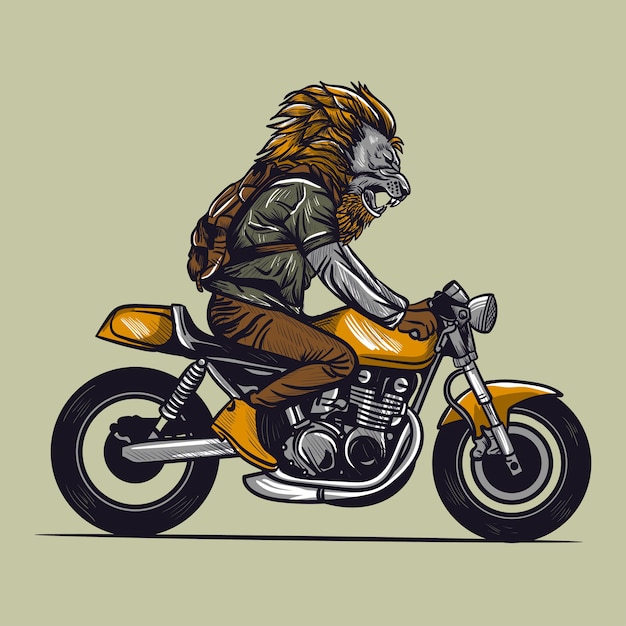 Ilustracja Wektorowa Motocykl Jeźdźca