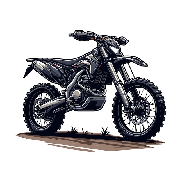 ilustracja wektorowa motocyklu offroad