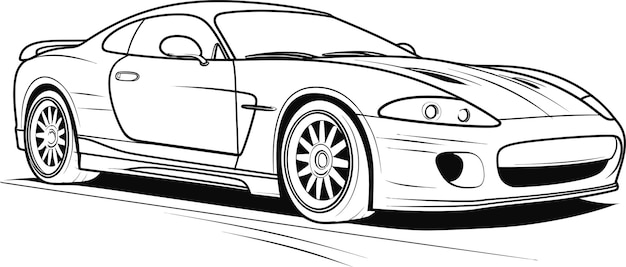 Ilustracja Wektorowa Muskularnego Czarnego Samochodu – Pozycja Obowiązkowa Dla Entuzjastów Motoryzacji Miejska Nocna Elegancja