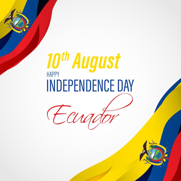 Ilustracja Wektorowa Na Baner Dzień Niepodległości Ekwadoru