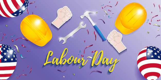 Plik wektorowy ilustracja wektorowa na baner happy labor day