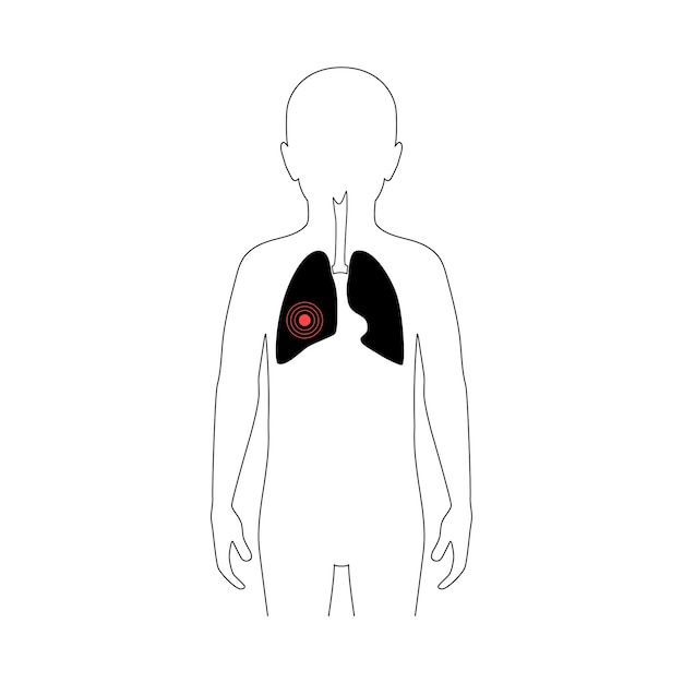 Plik wektorowy ilustracja wektorowa na białym tle płuc