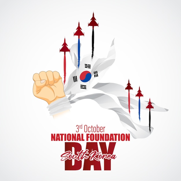 Ilustracja Wektorowa Na Dzień Fundacji Narodowej Korei Południowej