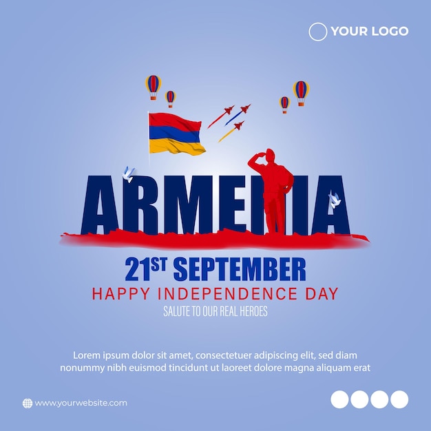 Plik wektorowy ilustracja wektorowa na dzień niepodległości armenii