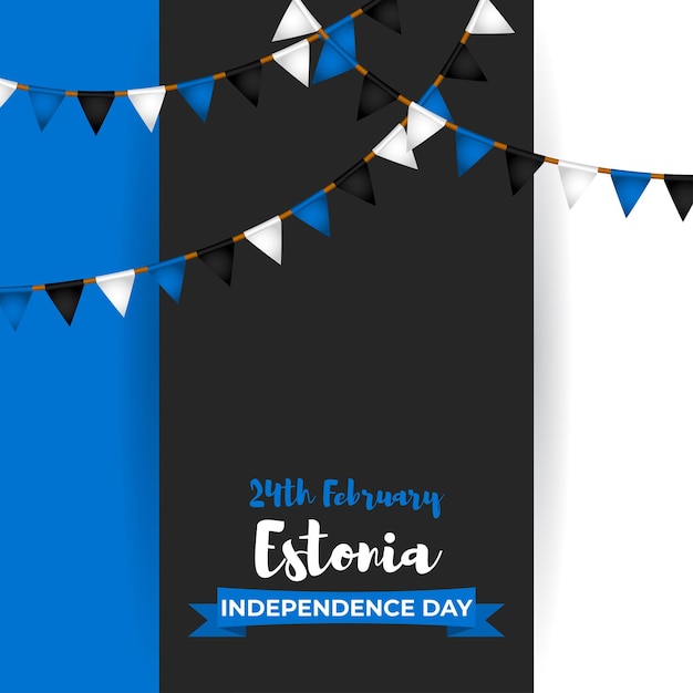 Plik wektorowy ilustracja wektorowa na dzień niepodległości estonii