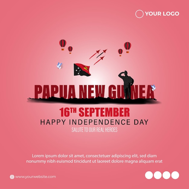 Ilustracja Wektorowa Na Dzień Niepodległości Papui-nowej Gwinei