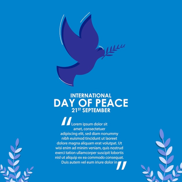 Ilustracja Wektorowa Na Międzynarodowy Dzień Pokoju