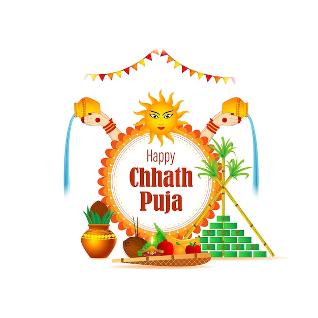 Ilustracja Wektorowa Na Powitanie Chhath Puja