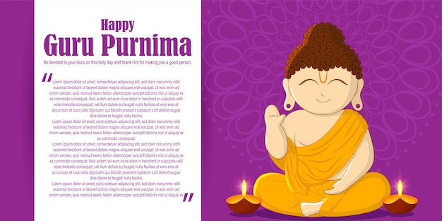 Ilustracja Wektorowa Na Powitanie Festiwalu Guru Purnima