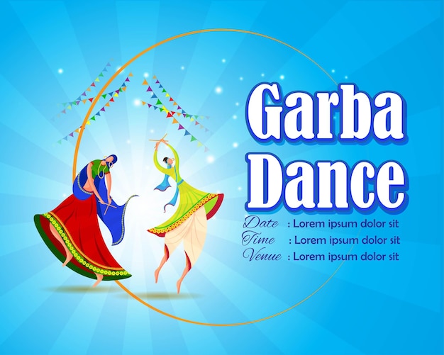 Ilustracja wektorowa na powitanie nocy Dandiya