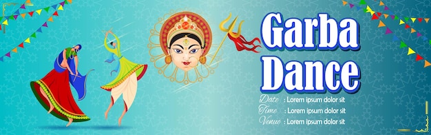 Ilustracja wektorowa na powitanie nocy Dandiya