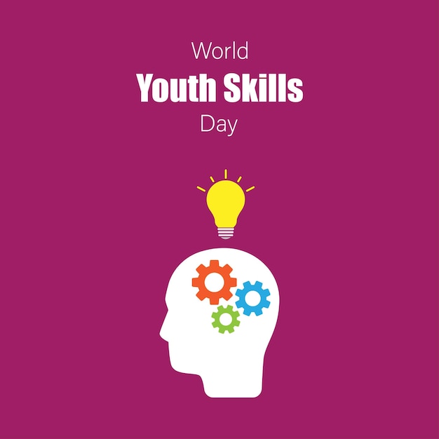 Ilustracja Wektorowa Na światowy Dzień Umiejętności Młodzieży