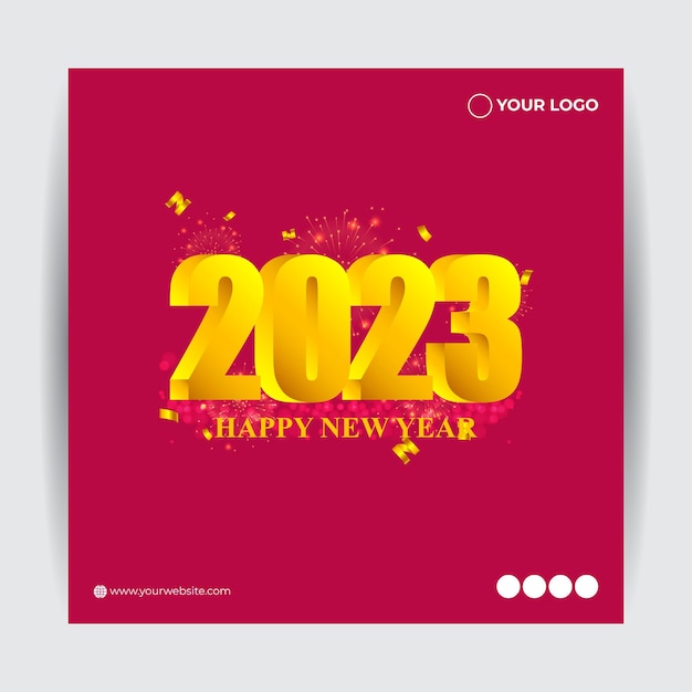 Ilustracja Wektorowa Na Szczęśliwego Nowego Roku 2023 Tło Plakat Transparent Ulotki Karty