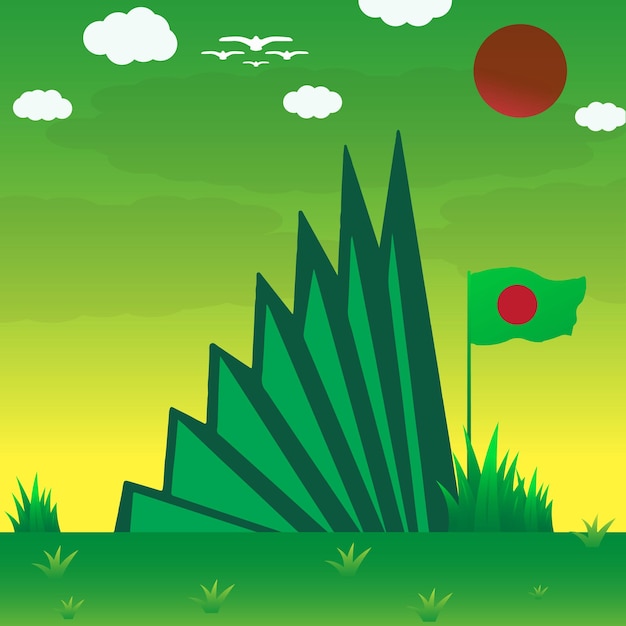 Ilustracja Wektorowa Na Szczęśliwy Dzień Niepodległości Bangladeszu