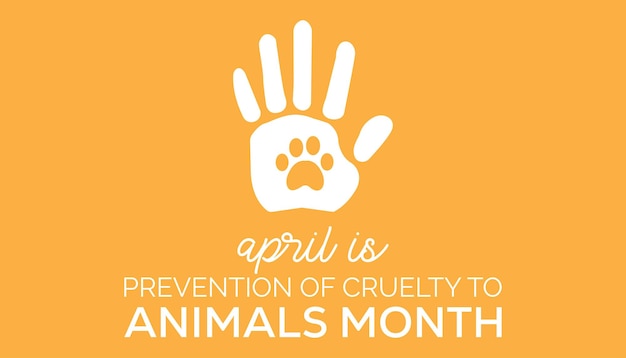 Plik wektorowy ilustracja wektorowa na temat miesiąca zapobiegania okrucieństwu wobec zwierząt obchodzonego co roku