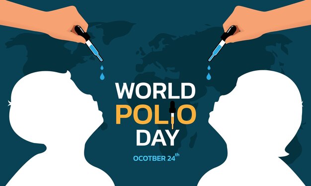 Ilustracja wektorowa na temat światowego dnia polio 24 października