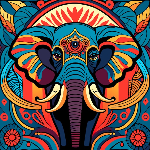 Plik wektorowy ilustracja wektorowa nft słonia