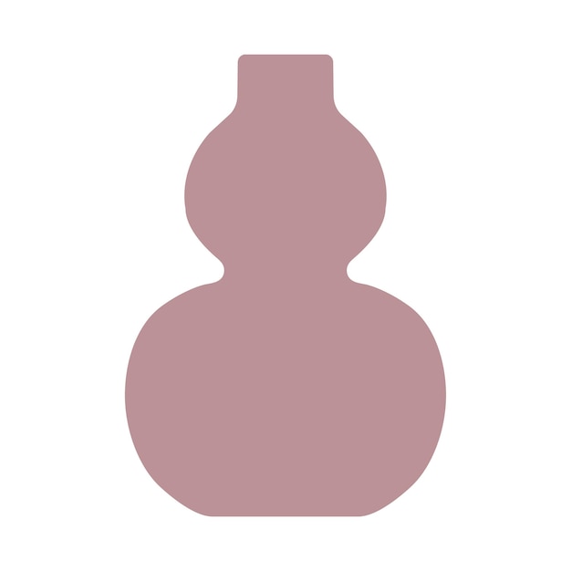 Ilustracja wektorowa nowoczesnego ceramicznego wazonu Pojedynczy element w modnym stylu boho na białym tle