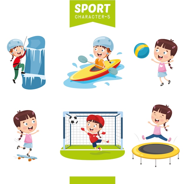 Plik wektorowy ilustracja wektorowa o charakterze sportowym