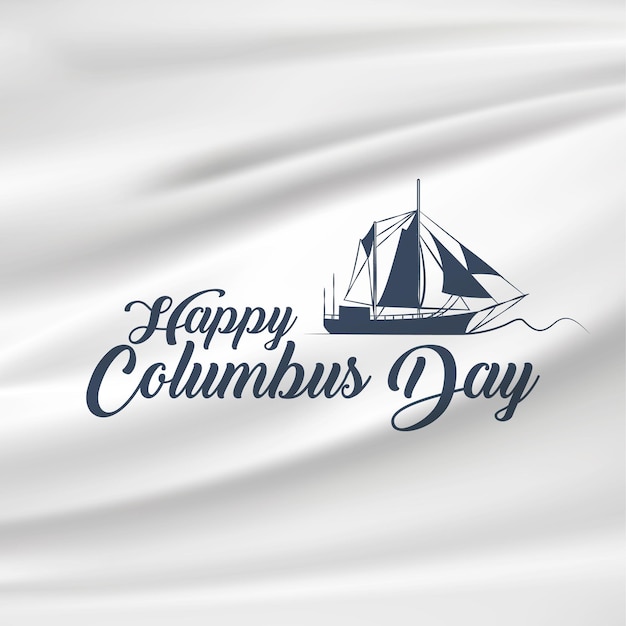 Ilustracja Wektorowa Odręcznie Typu Pędzla Kaligraficznego Napis Skład Happy Columbus Day.