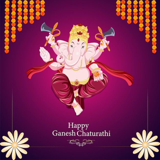 Ilustracja Wektorowa Pana Ganesha Dla Ganesh Chaturthi