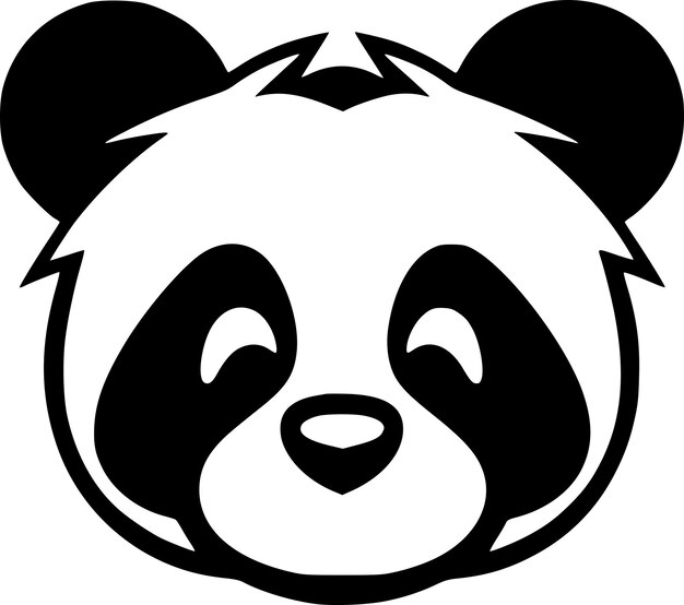Plik wektorowy ilustracja wektorowa panda minimalist and flat logo