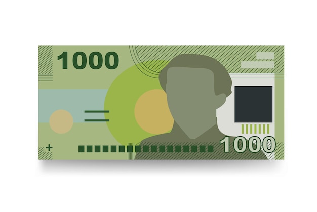 Plik wektorowy ilustracja wektorowa peso chilijskiego pieniądze chilijskie zestaw banknotów banknoty papierowe 1000 clp